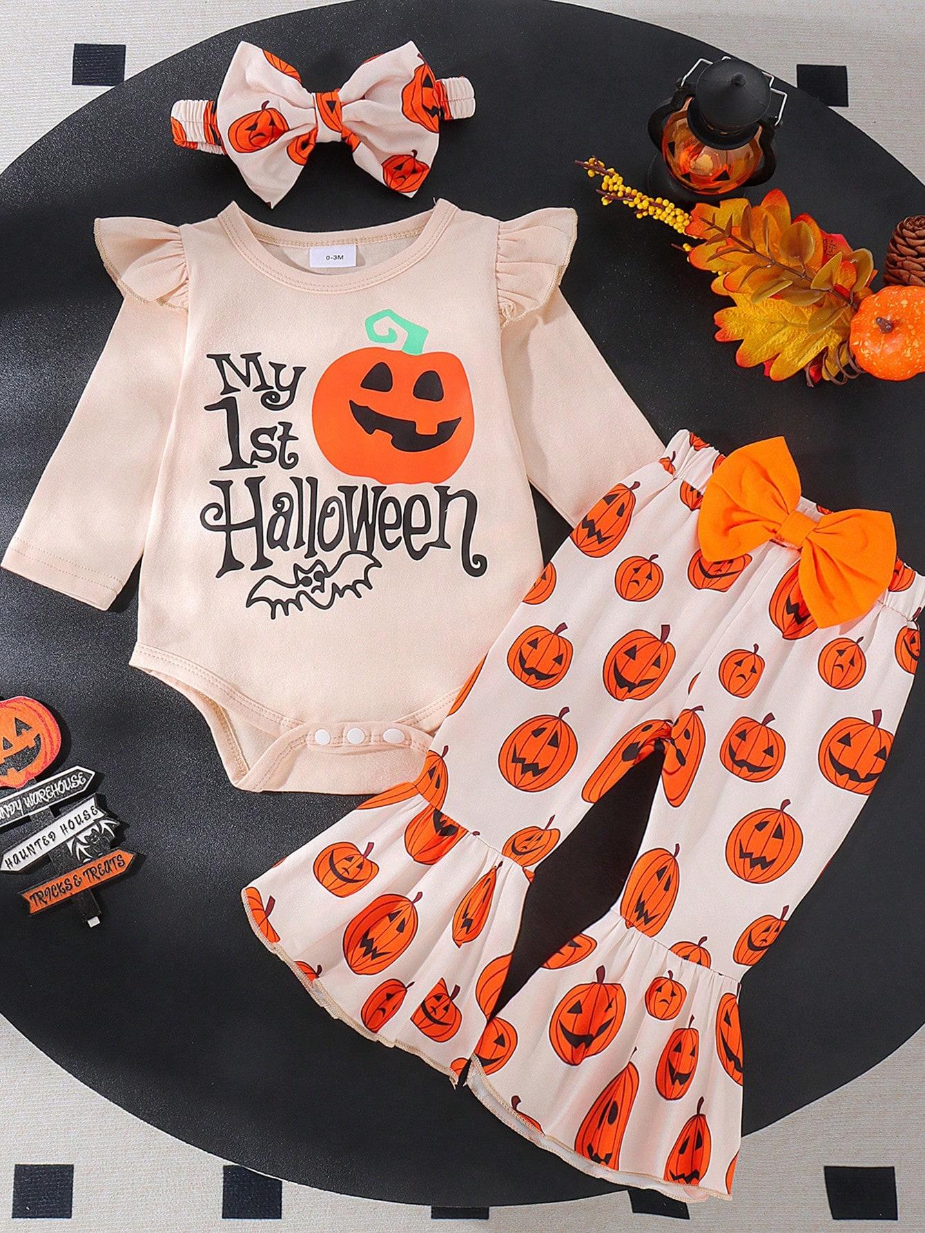 KOMPLET DZIECIĘCY Z NADRUKIEM NA HALLOWEEN