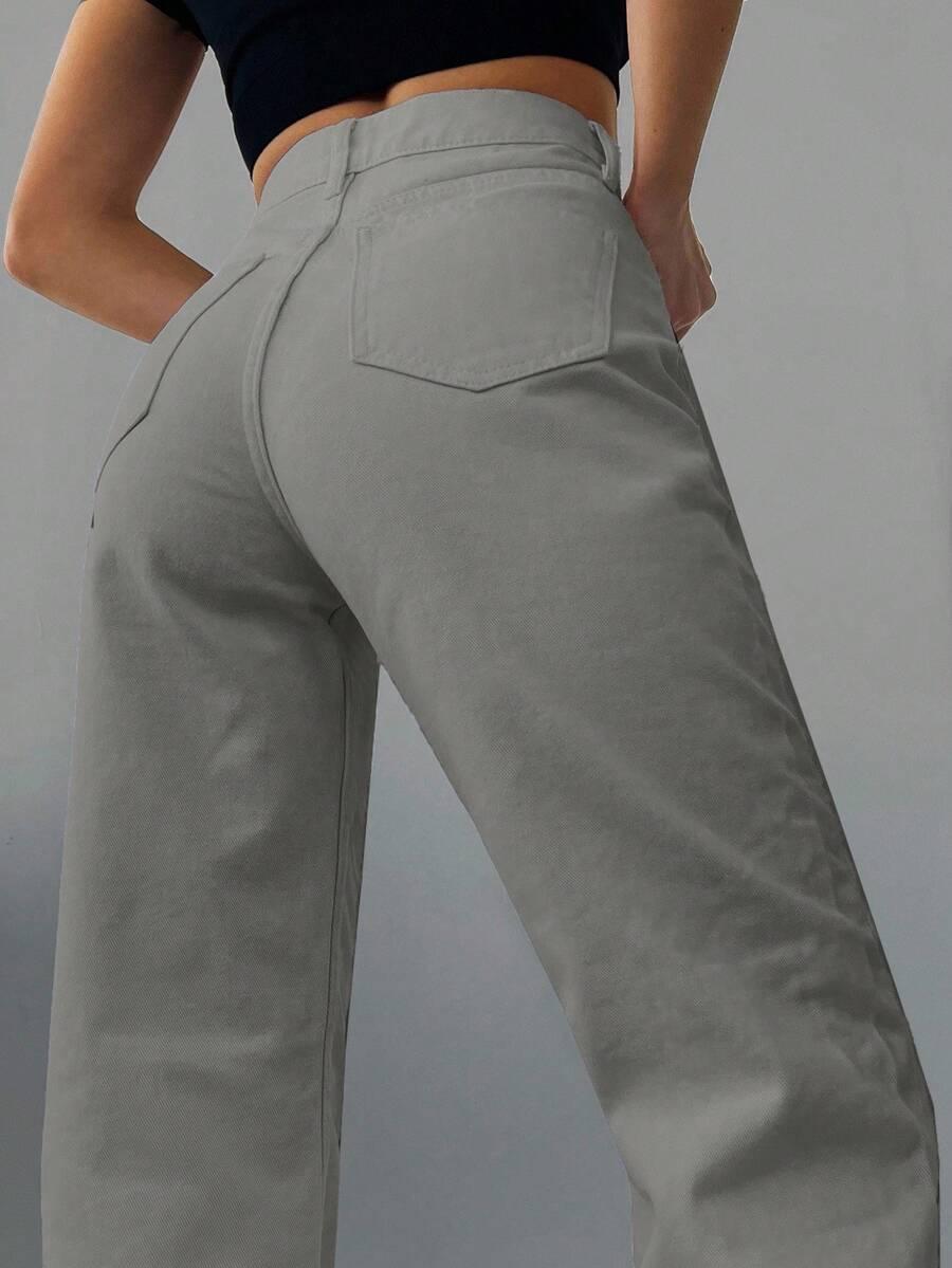 spodnie jeans wysoki stan