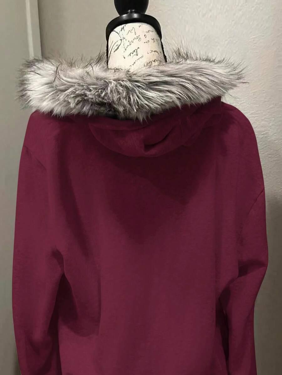 bordowa bluza kaptur