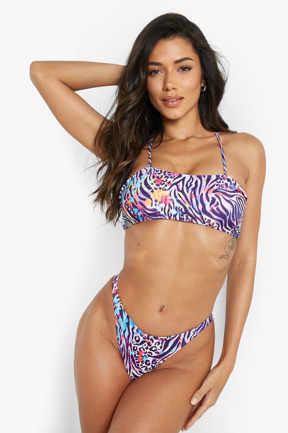 dół od bikini animal print