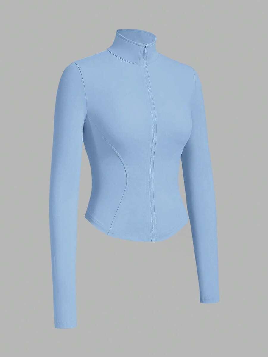 rozpinana niebieska sportowa bluza