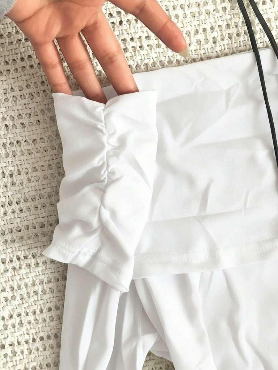 BIAŁA BLUZKA DŁUGI RĘKAW