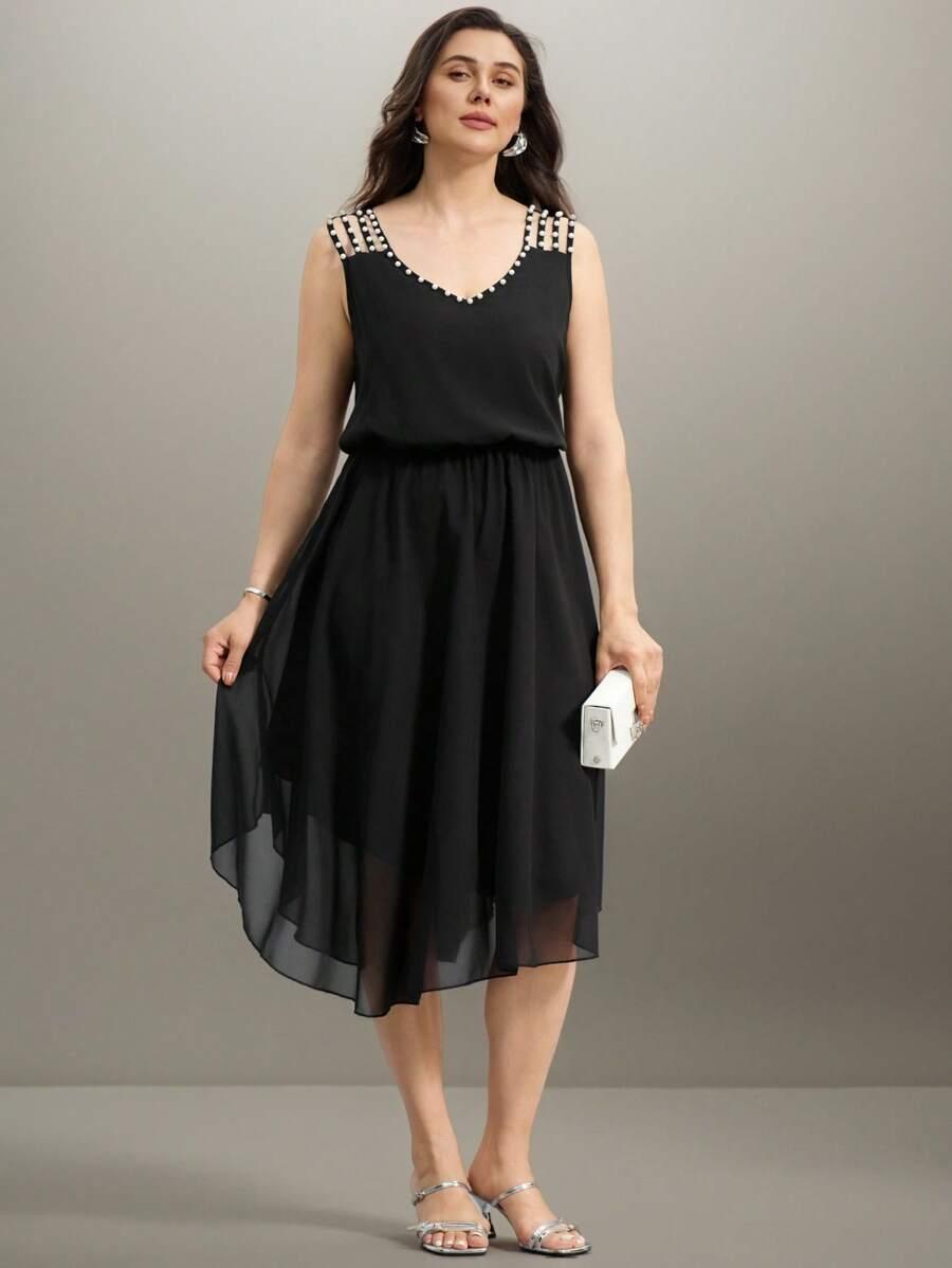 SUKIENKA PLUS SIZE MIDI 