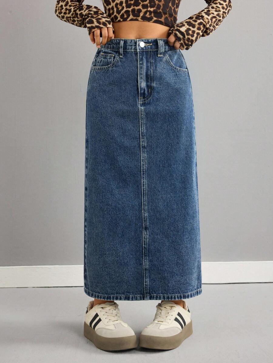 maxi spódnica jeans