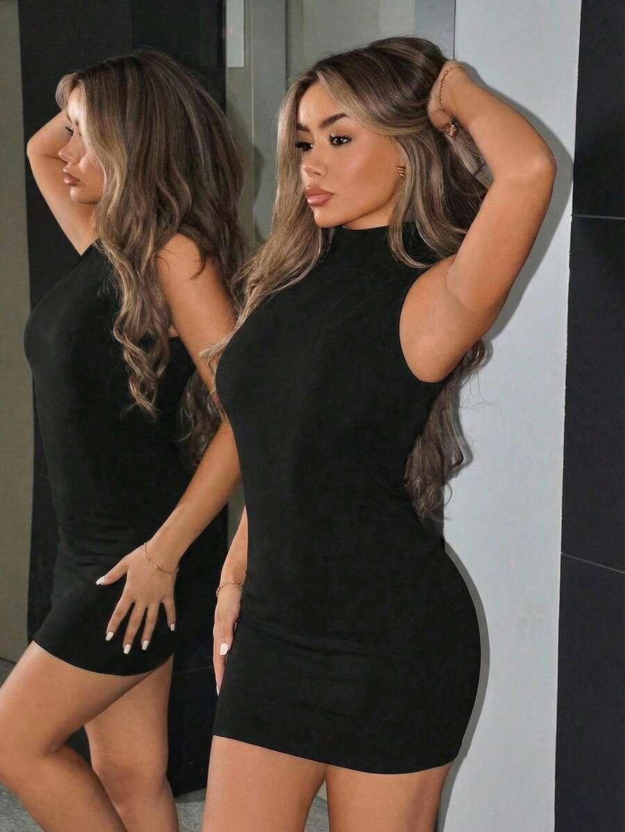 czarna mini sukienka
