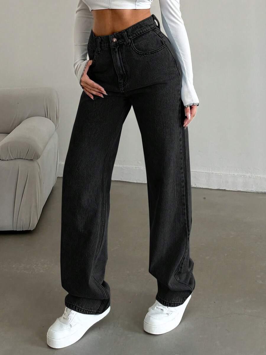 czarne spodnie jeans 