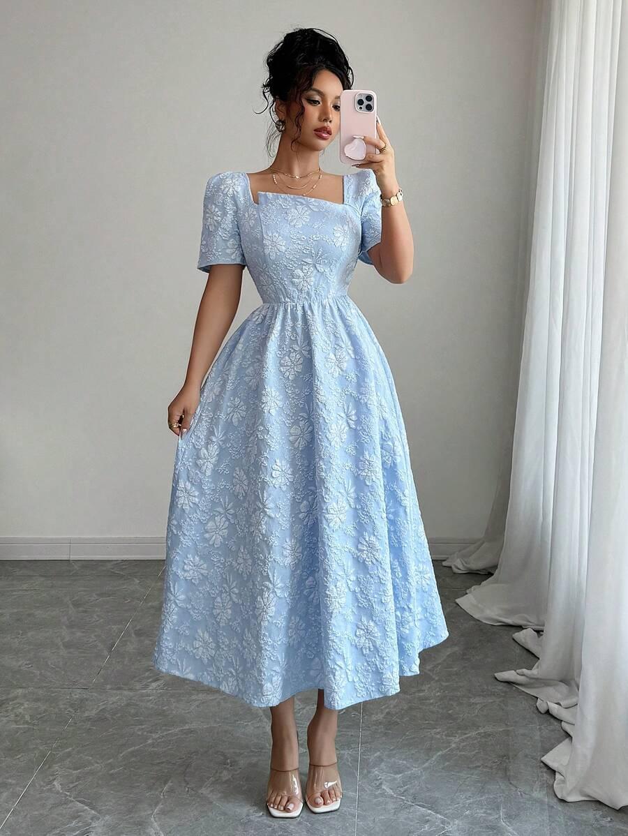 NIEBIESKA MAXI SUKIENKA 