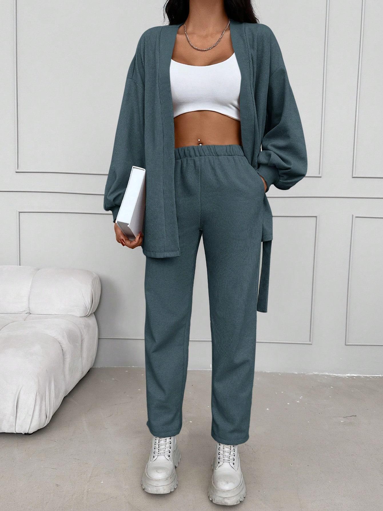 SWETER SPODNIE KOMPLET
