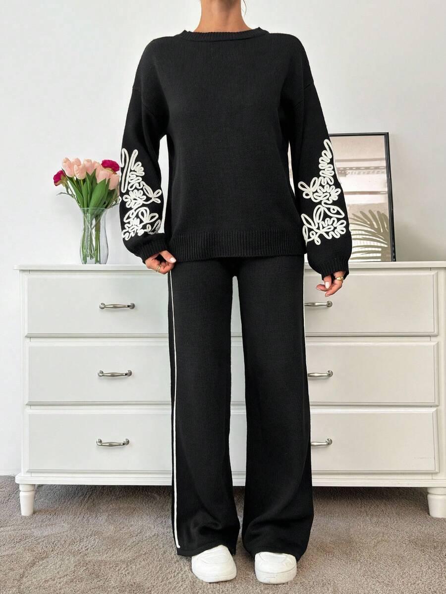 SWETER SPODNIE KOMPLET