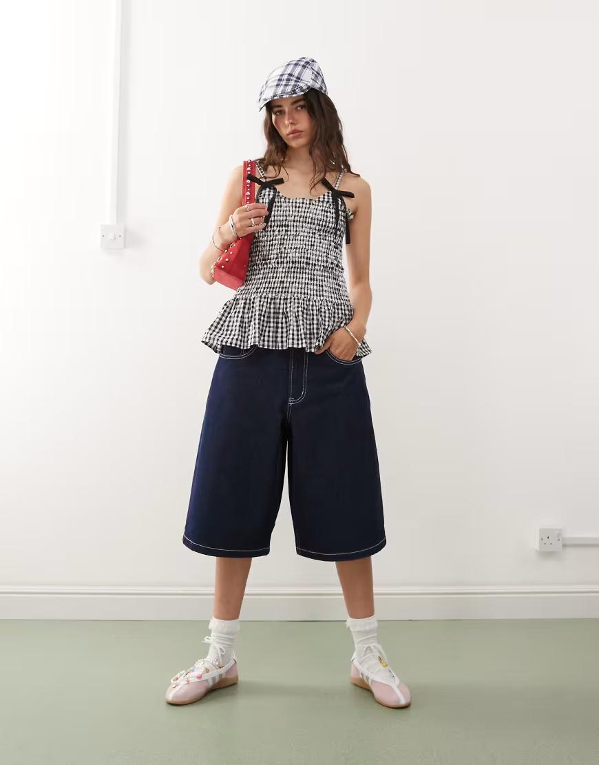 GRANATOWE SPODENKI JEANS