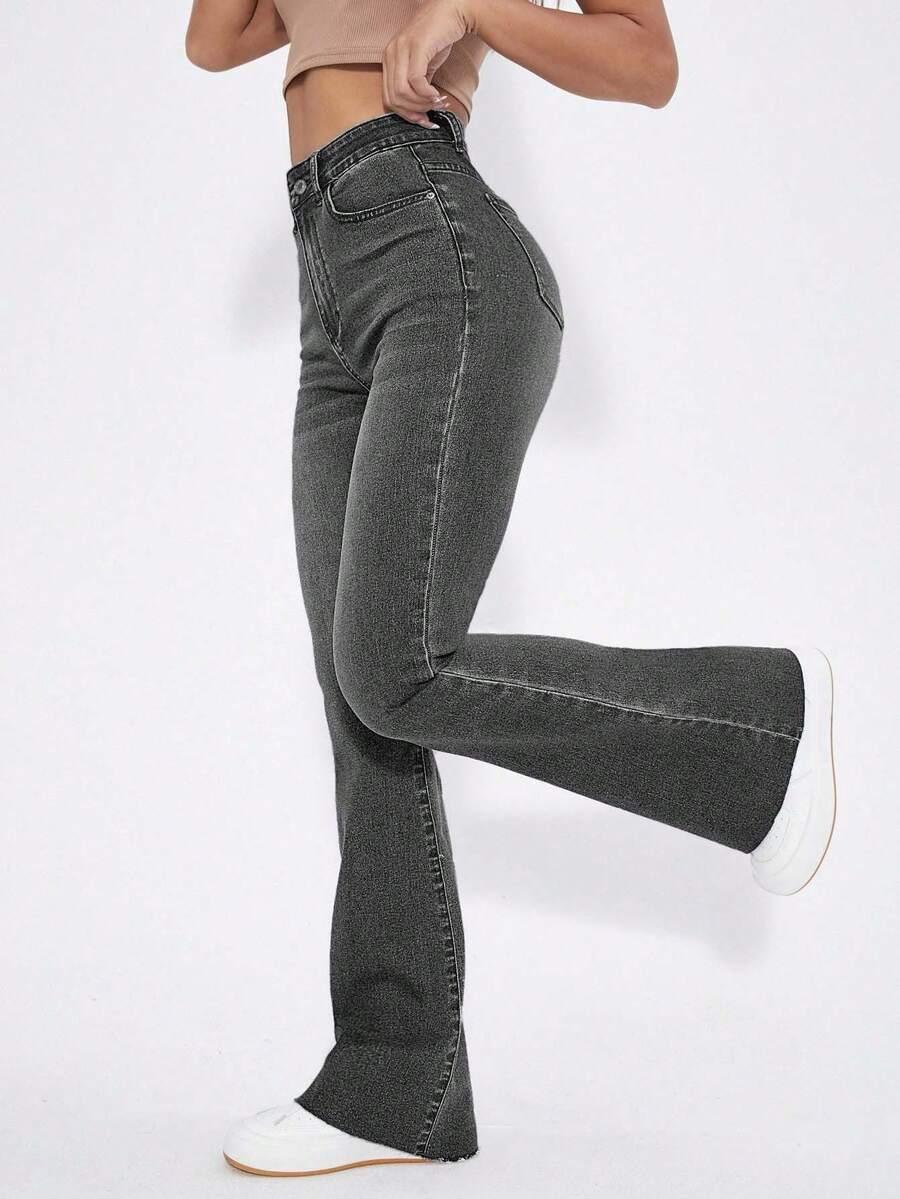 SZARE SPODNIE JEANS 