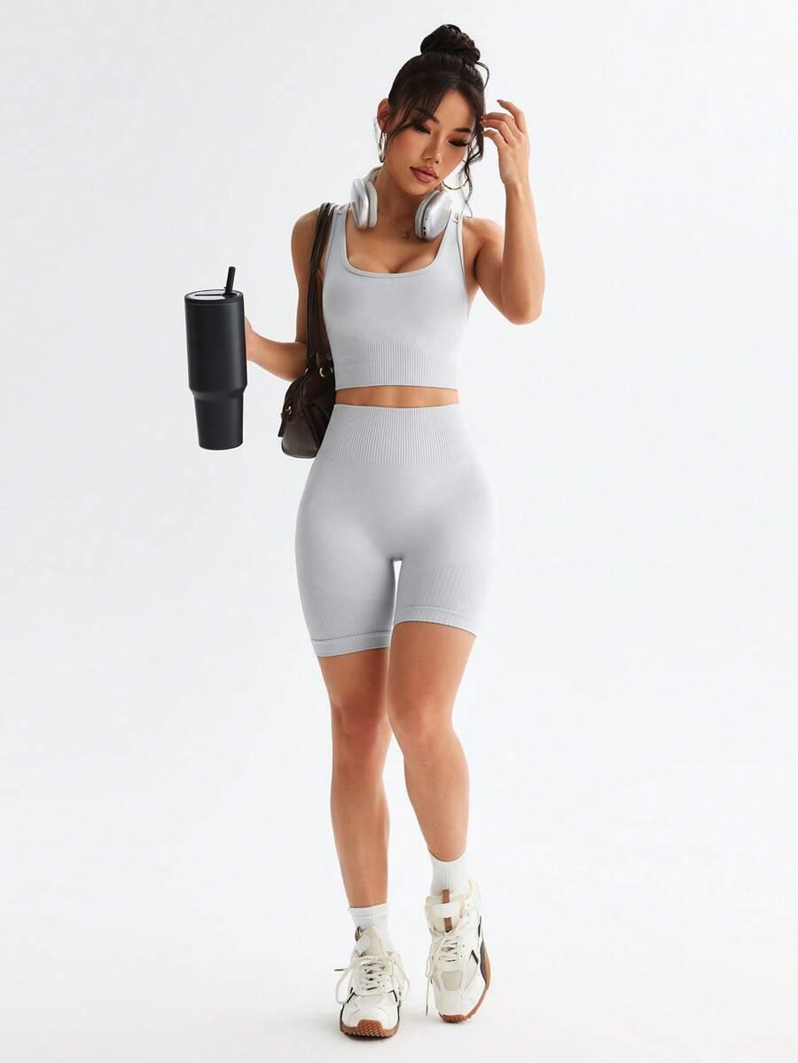 sportowy crop top biustonosz CROSS-BACK