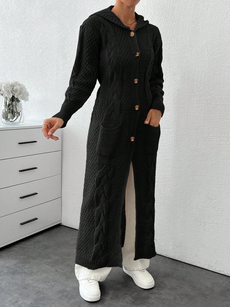 czarny sweter kaptur