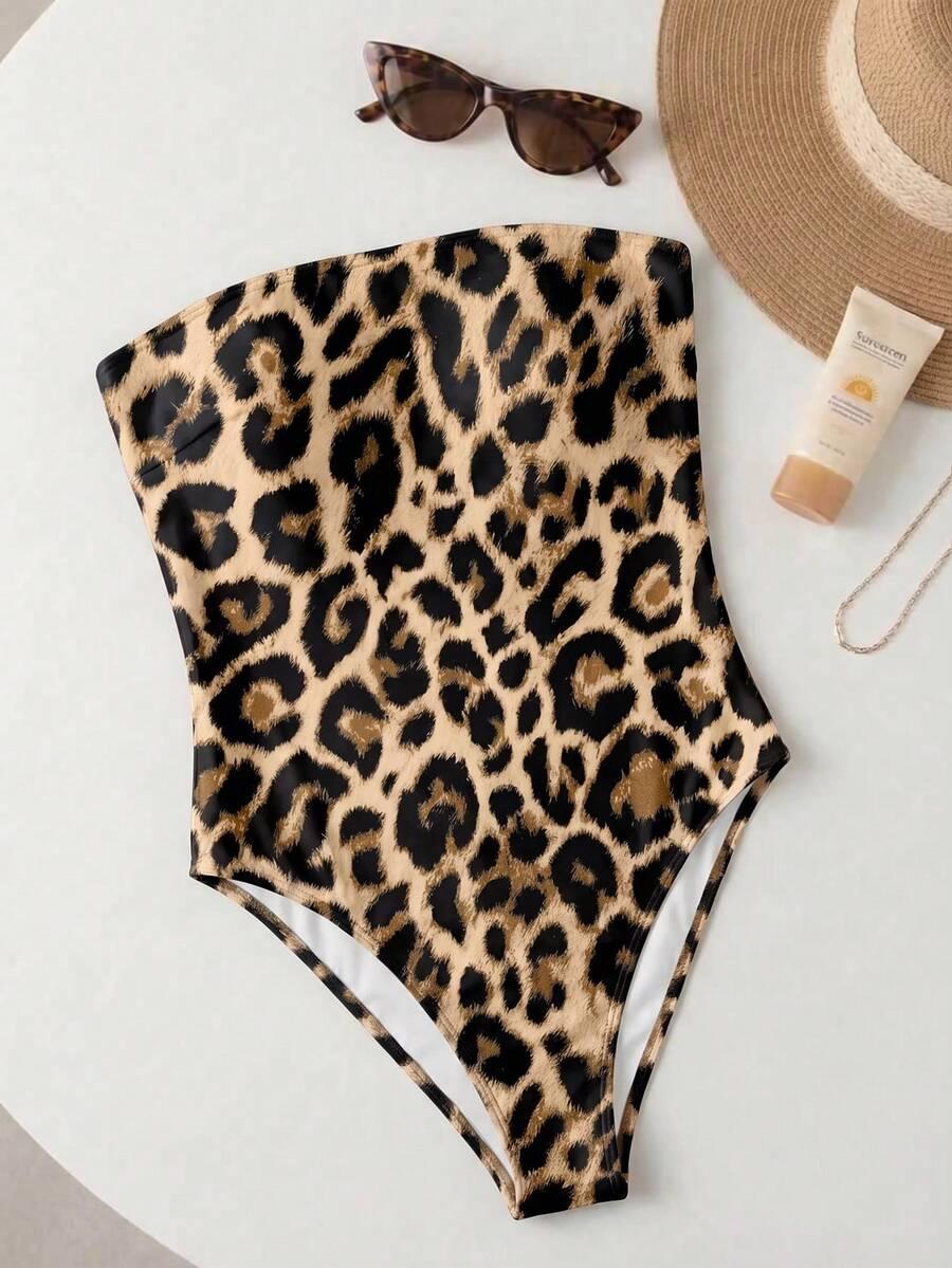 jednoczęściowy STRÓJ kąpielowy animal print