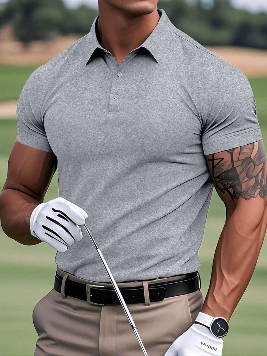 szara koszulka polo 
