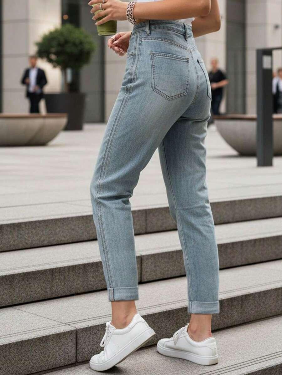 NIEBIESKIE SPODNIE JEANS
