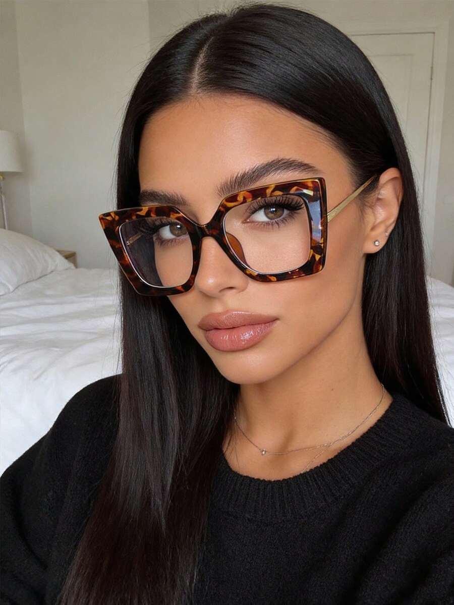 okulary zerówki animal print