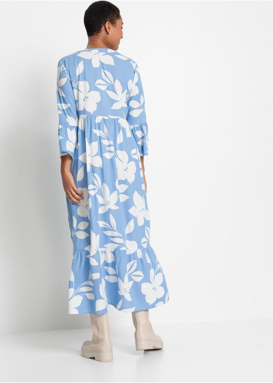 SUKIENKA MAXI W KWIATY