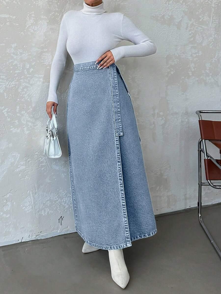 JEANSOWA SPÓDNICA MAXI