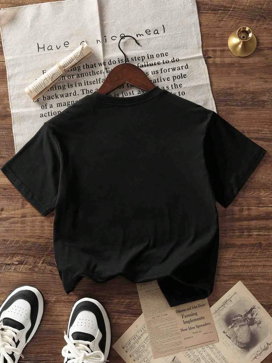 klasyczny czarny gładki t-shirt