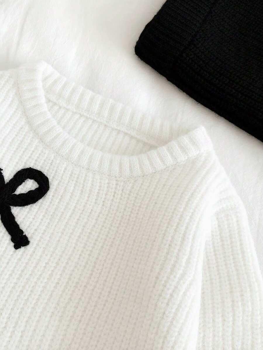 DZIANINOWY KOMPLET SWETER SPODNIE