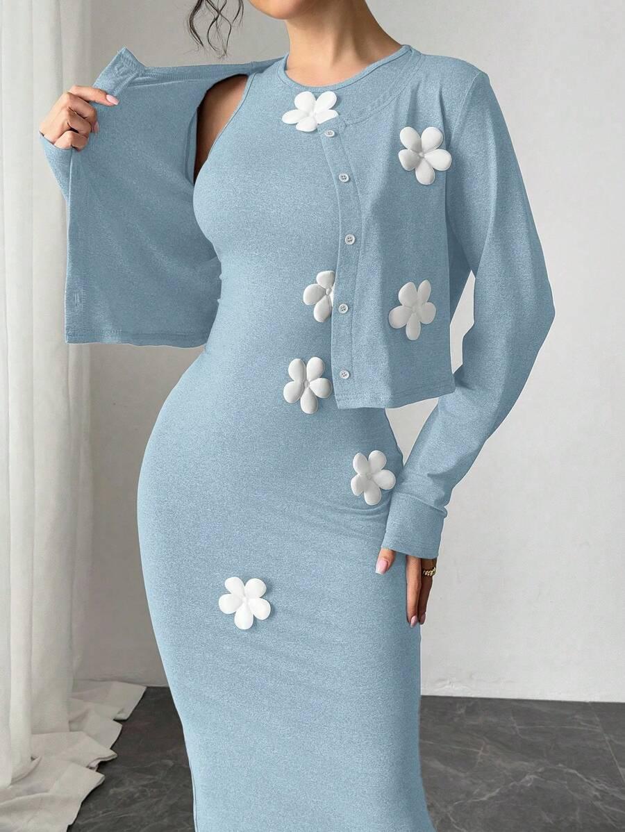 sukienka sweter komplet