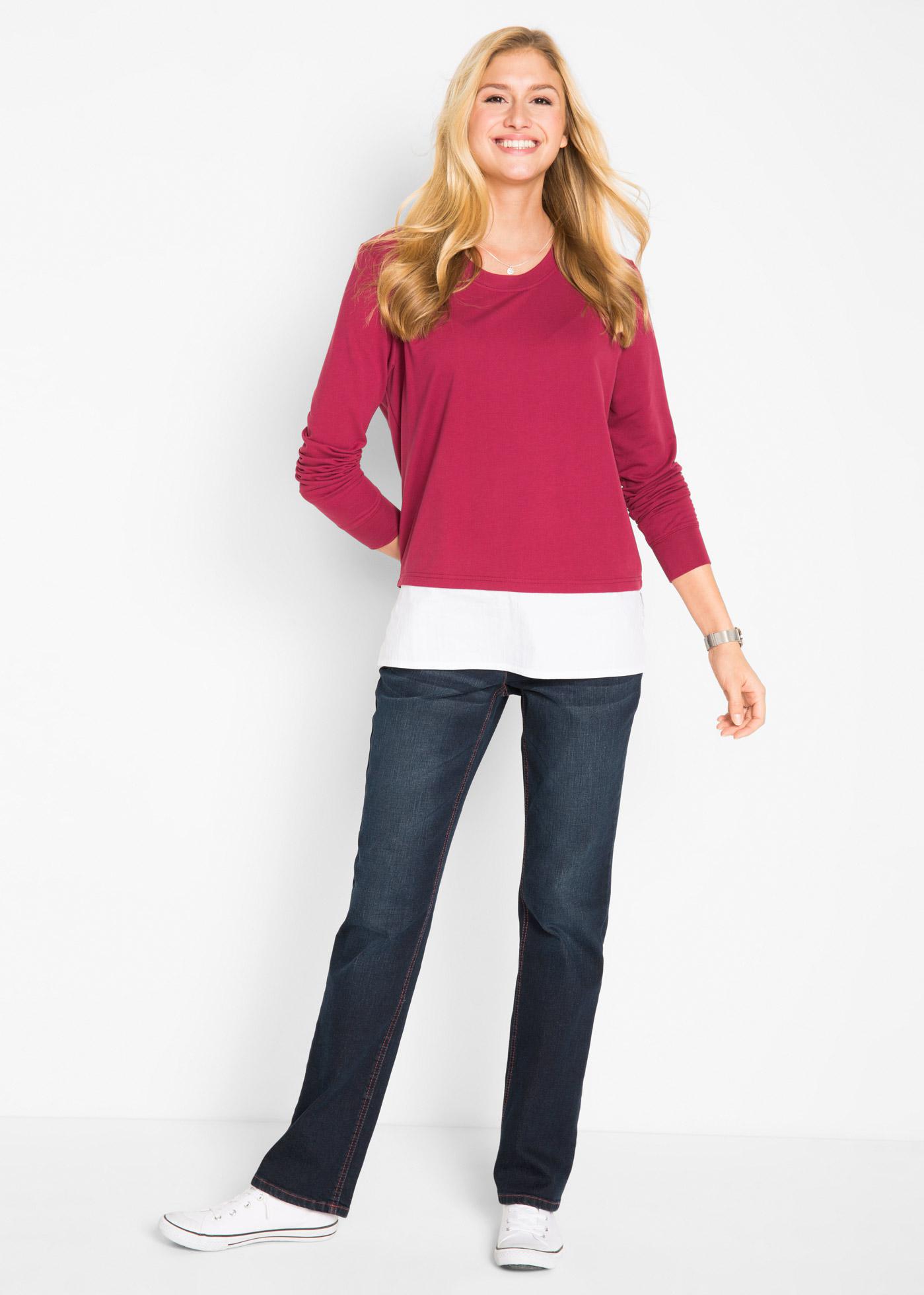 GRANATOWE SPODNIE JEANS