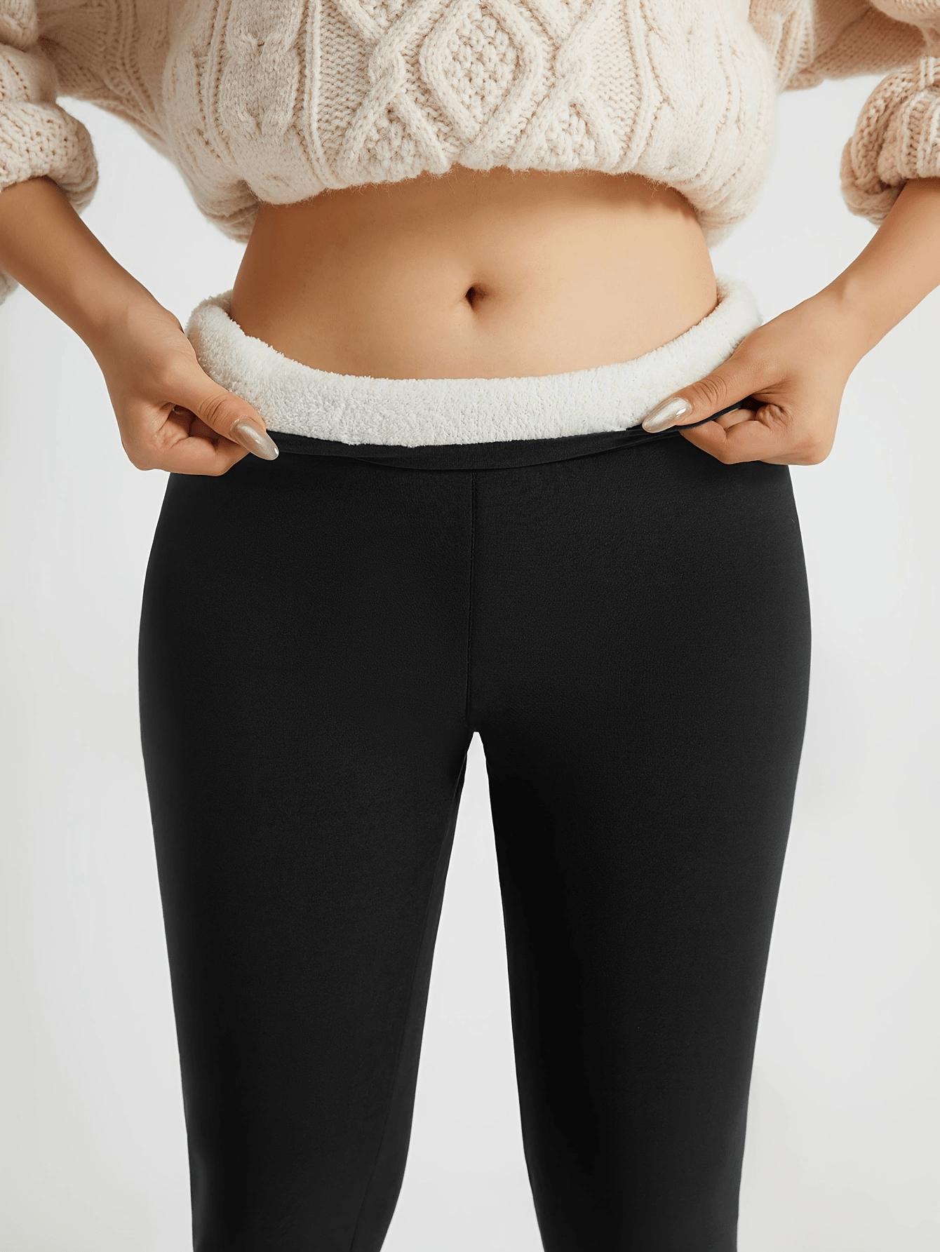 CZARNE OCIEPLANE LEGGINSY