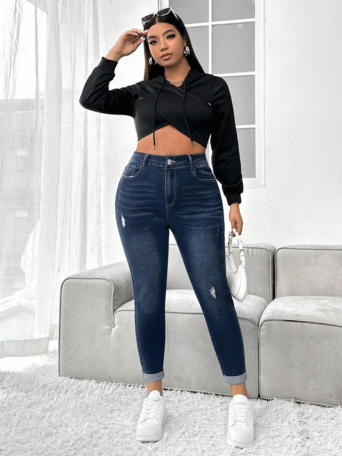 NIEBIESKIE JEANSY RURKI PRZETARCIA 