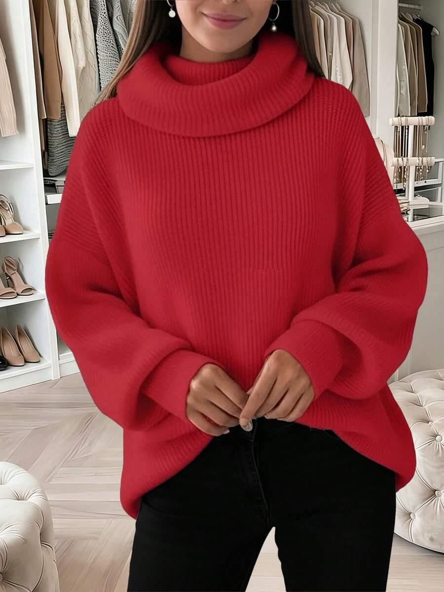 czerwony sweter golf 