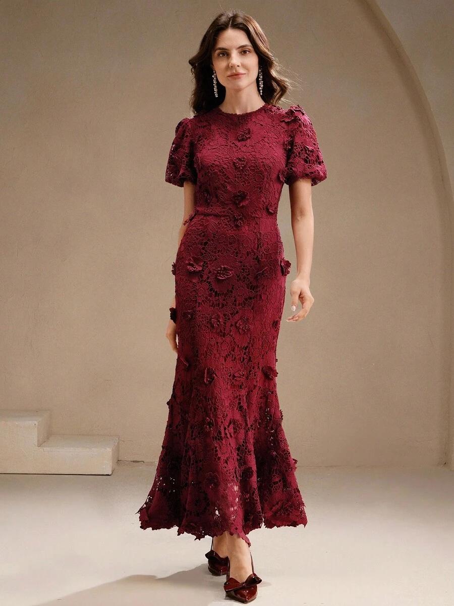 ELEGANCKA MAXI SUKIENKA Z HAFTEM 