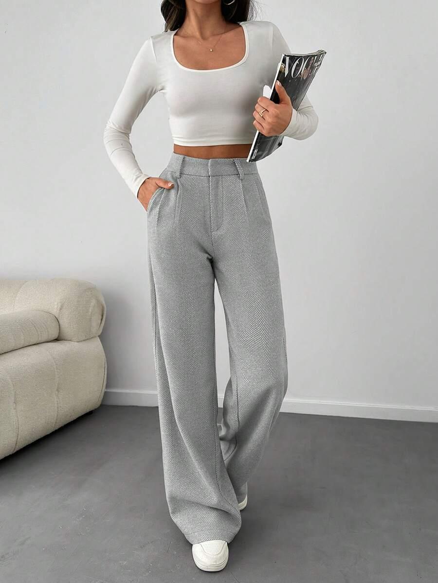 SZARE SPODNIE CASUAL
