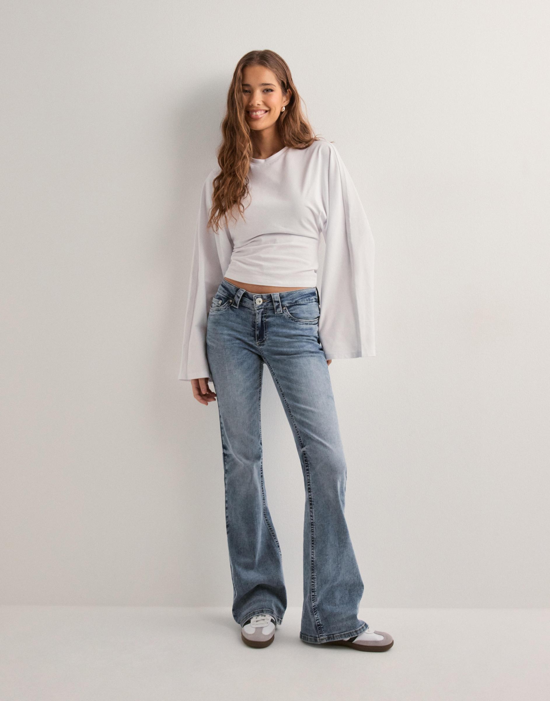 SPODNIE JEANS BOOTCUT Z Niskim stanem