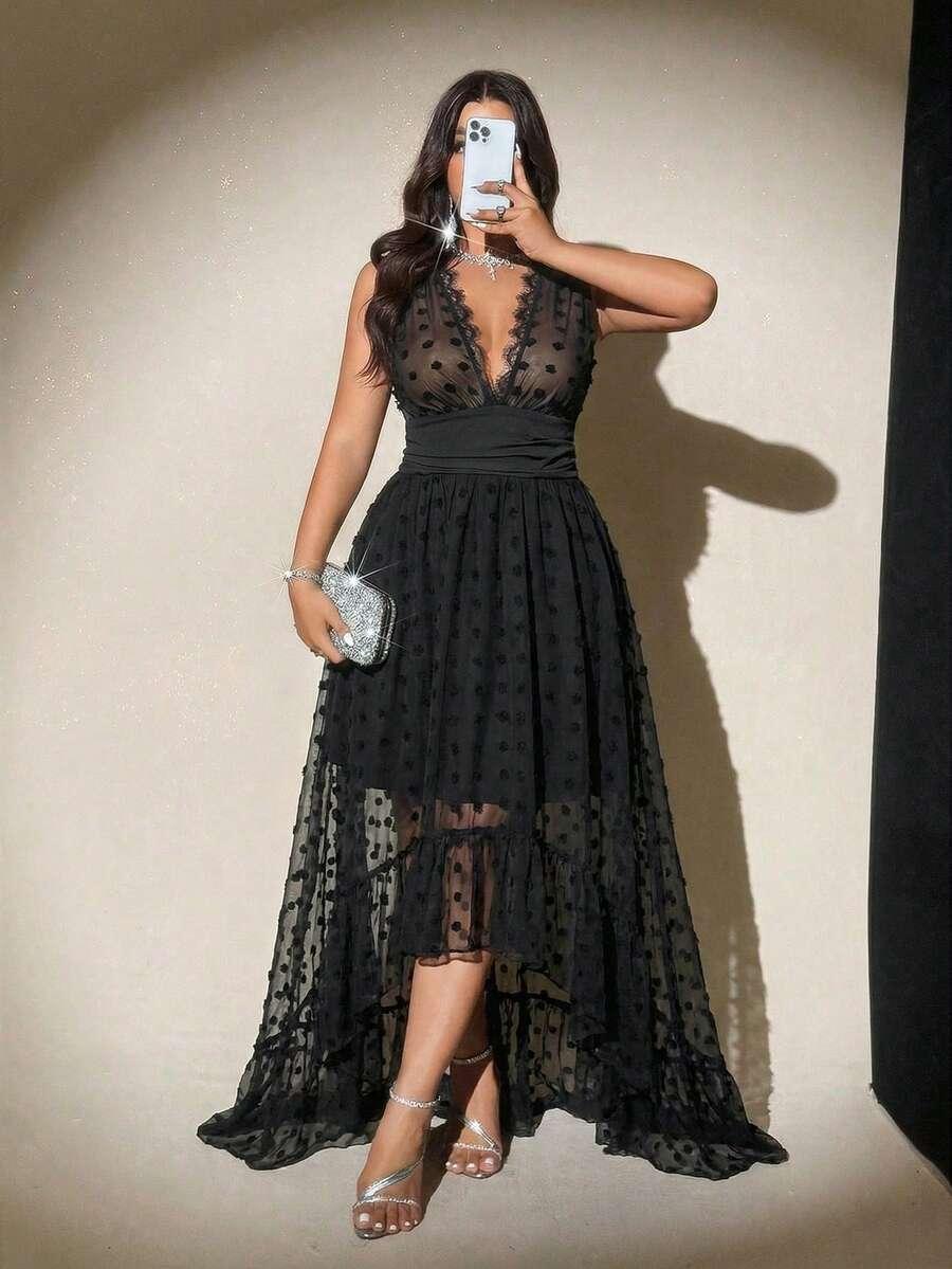 czarna maxi sukienka