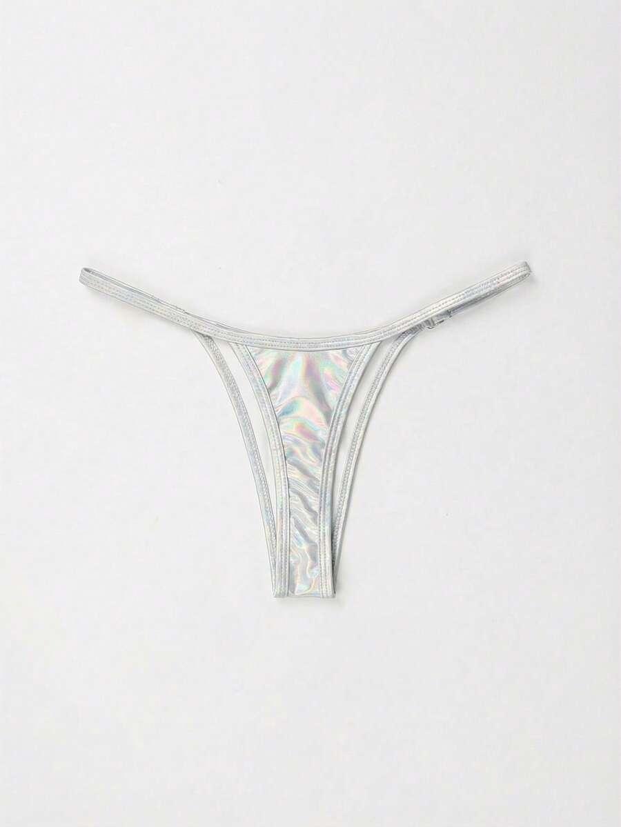 srebrny dół od bikini