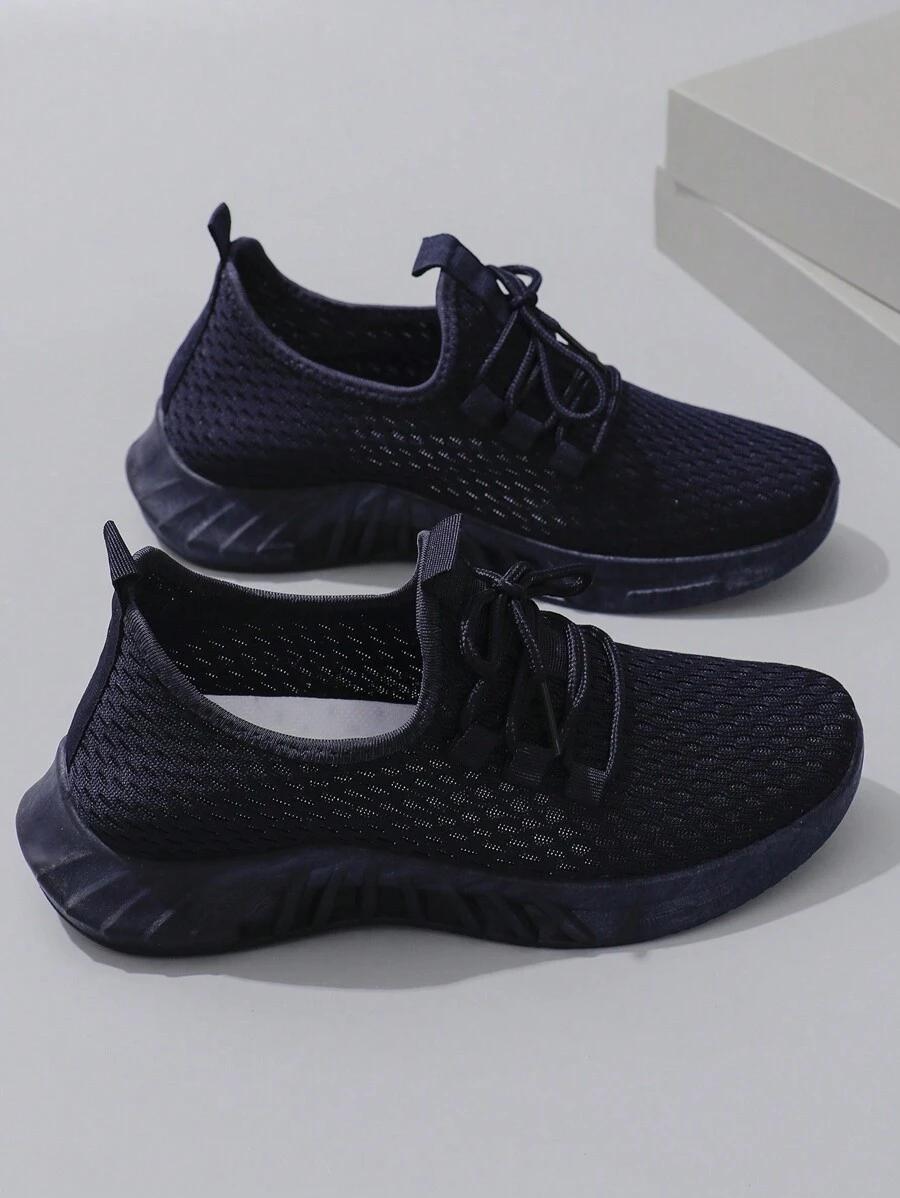 GRANATOWE SZNUROWANE BUTY SPORTOWE