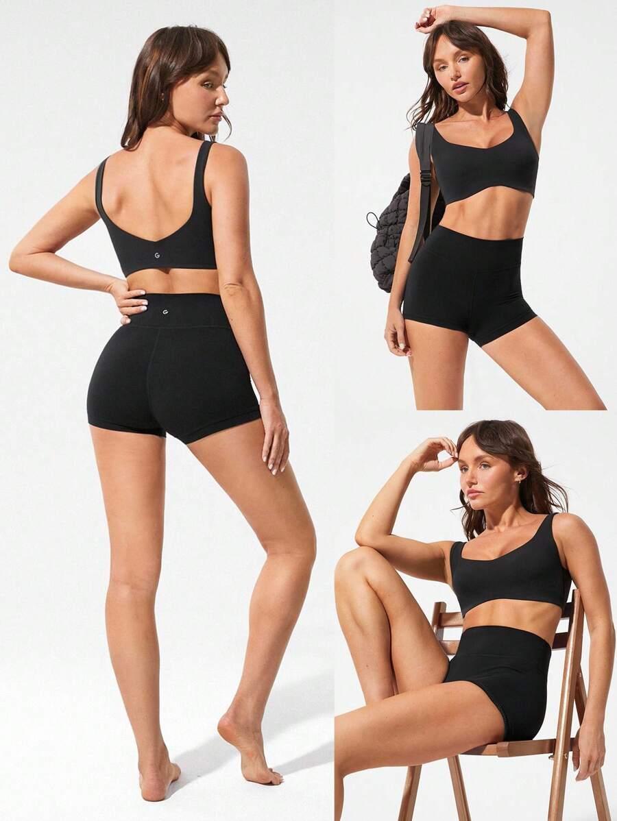 CZARNY SPORTOWY TOP 