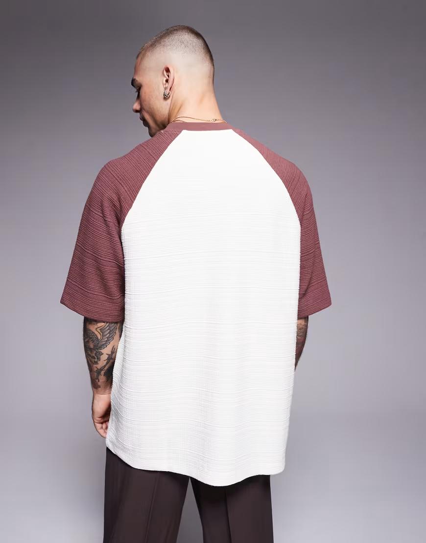 oversized t-shirt z krótkim rękawem tekstura