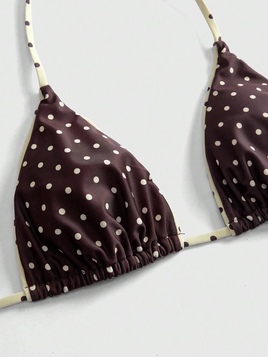 komplet bikini wzór groszki