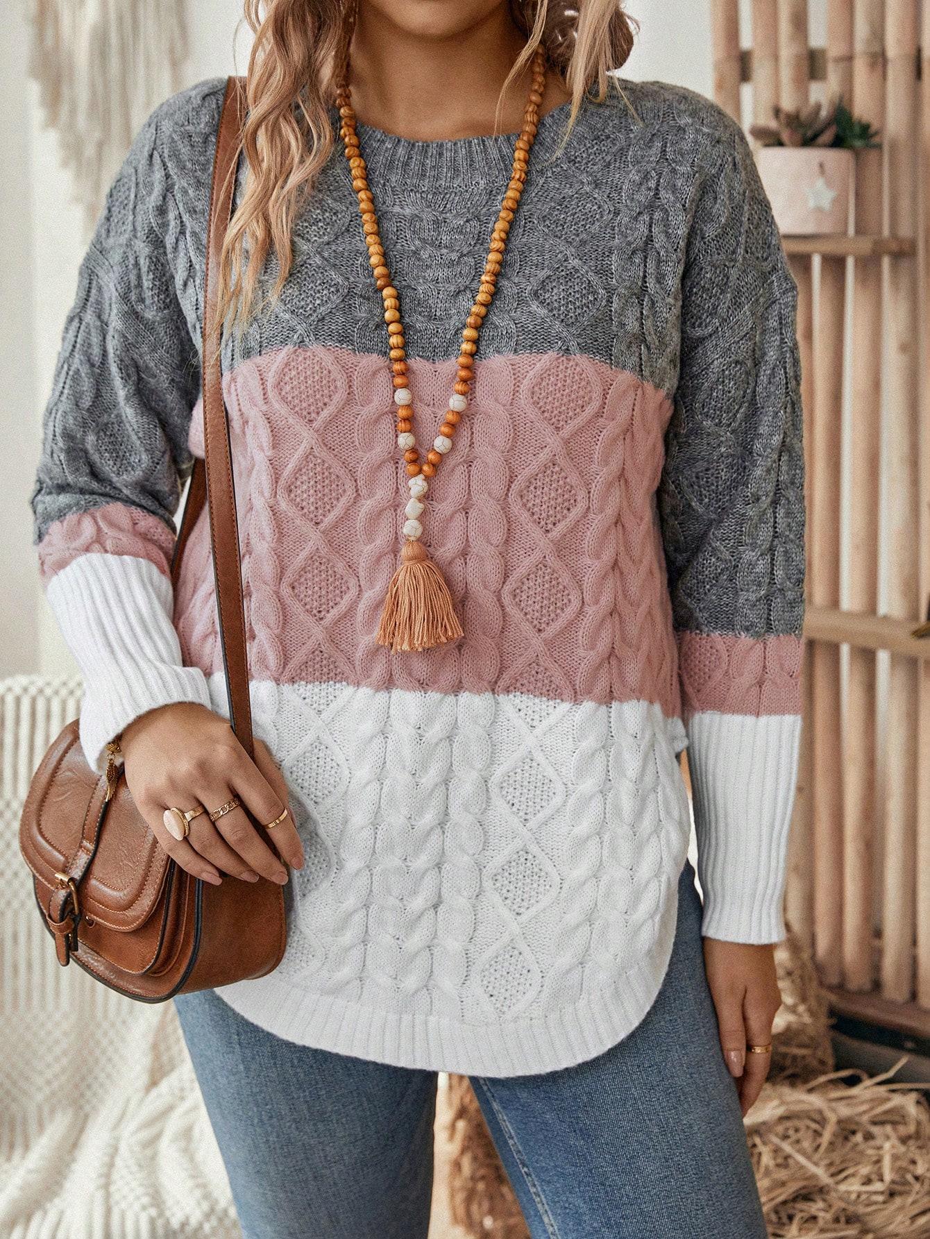 sweter w paski