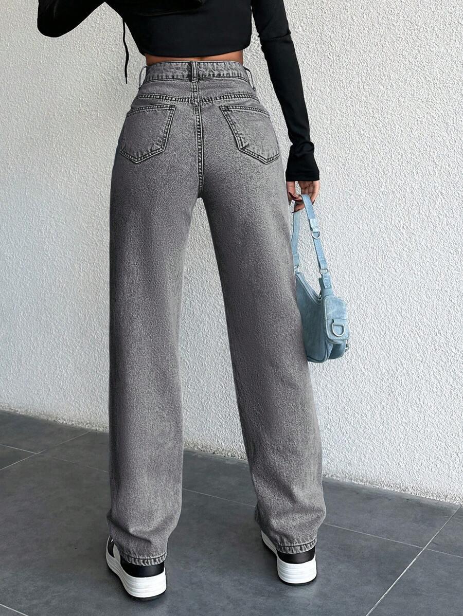 SZARE SPODNIE JEANS 