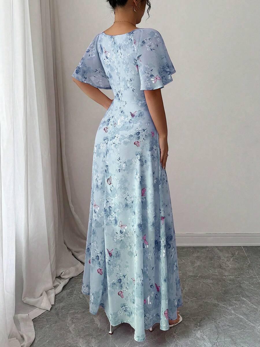 NIEBIESKA MAXI SUKIENKA
