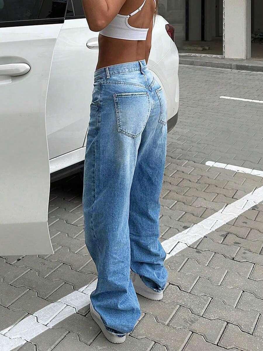 NIEBIESKIE SPODNIE JEANS