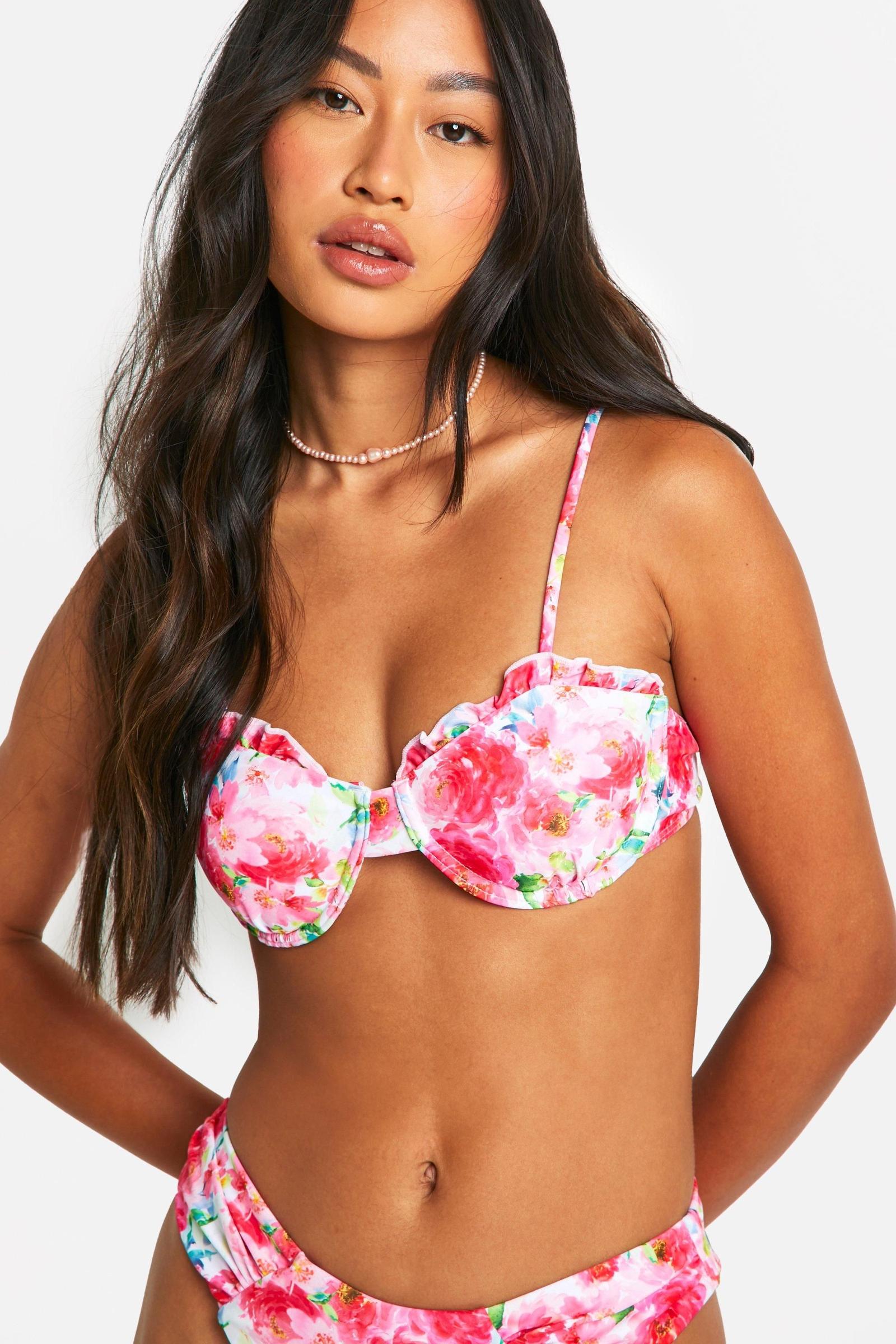 GÓRA OD BIKINI wzór kwiaty 