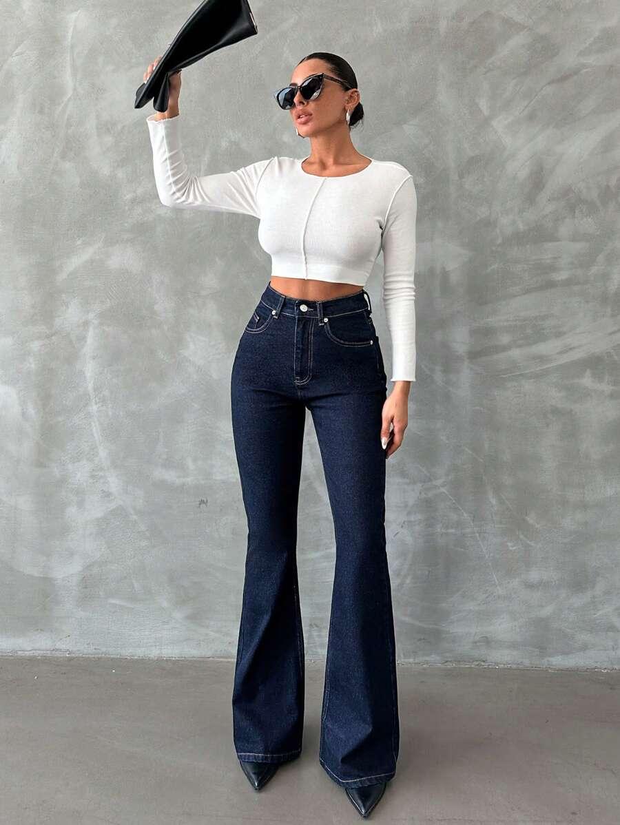SPODNIE JEANS WYSOKI STAN