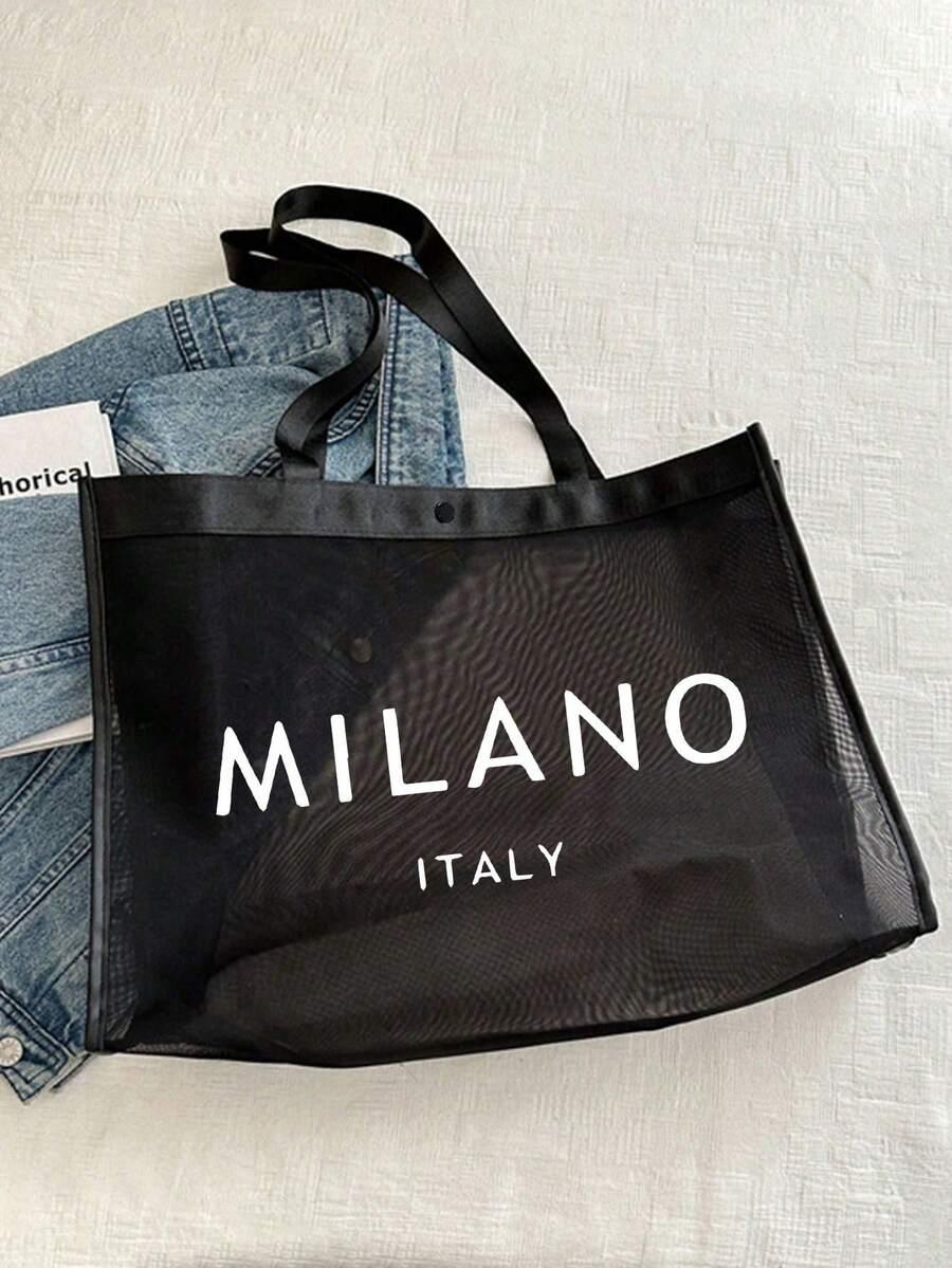 komplet torba kosmetyczka napis milano