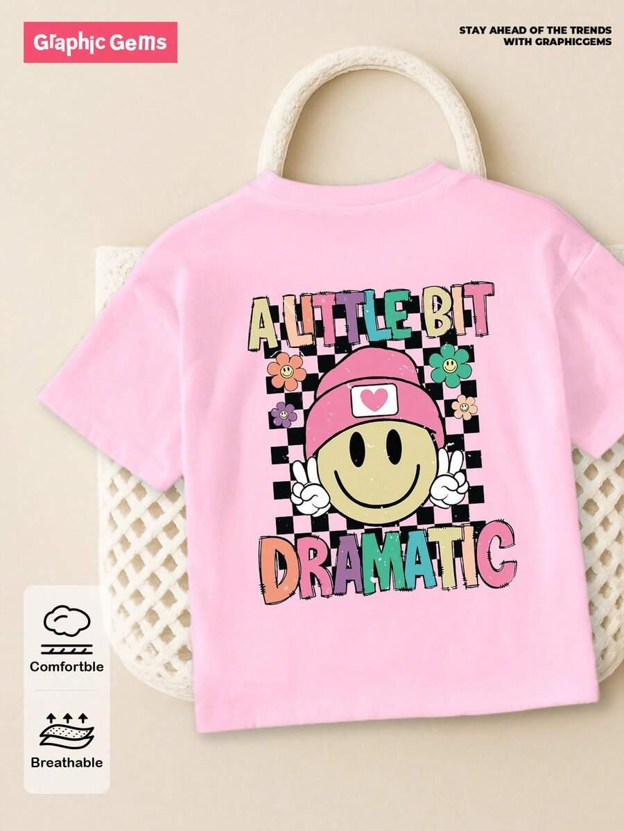 różowy t-shirt nadruk
