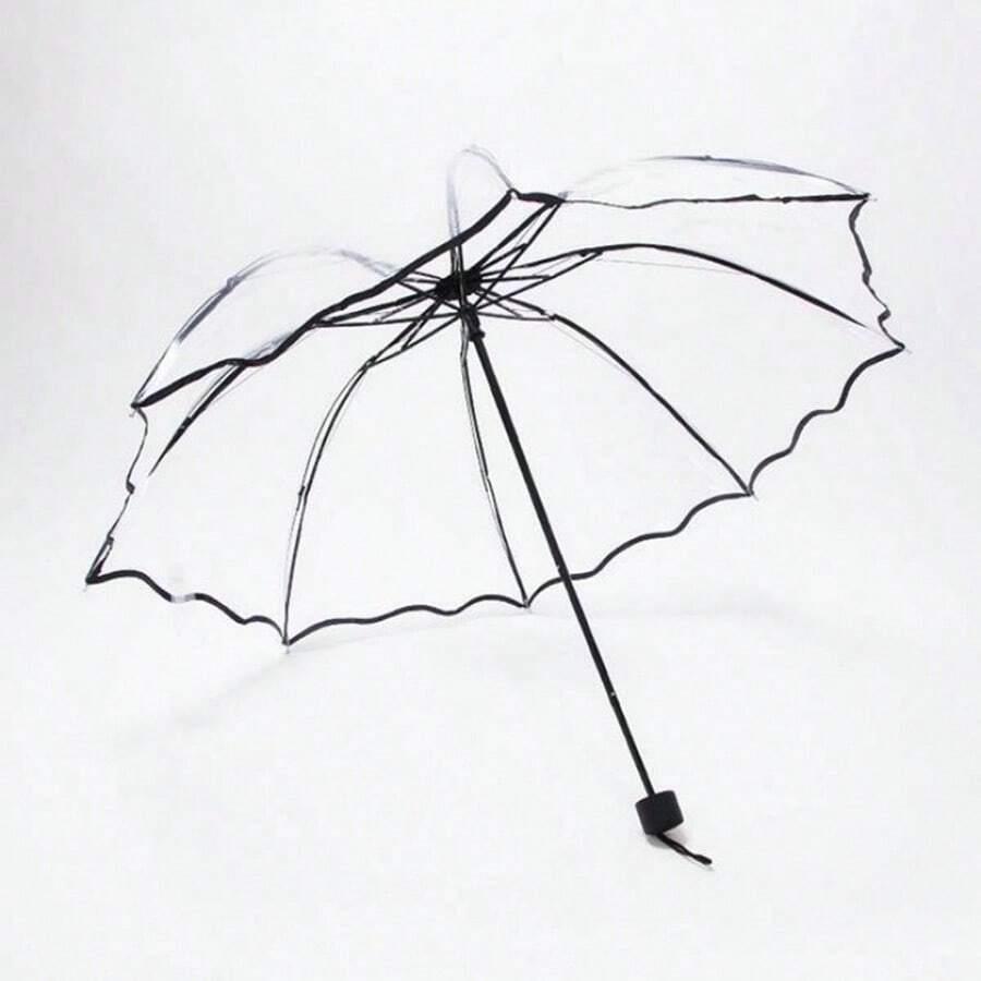 bezbarwny składany parasol