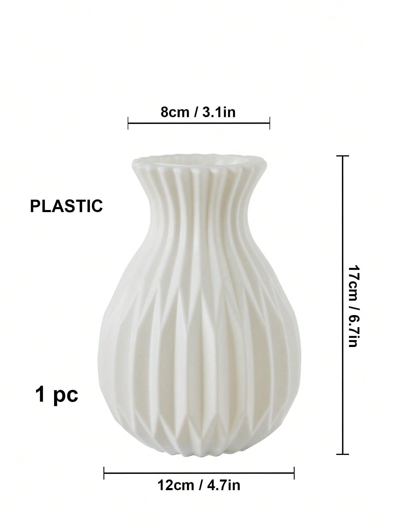 BIAŁY PLASTIKOWY WAZON 1SZT.