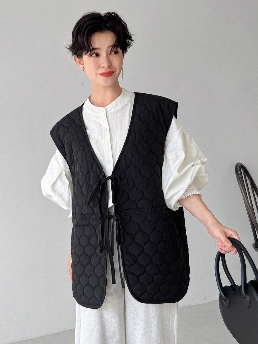 KAMIZELKA PIKOWANA CZARNA